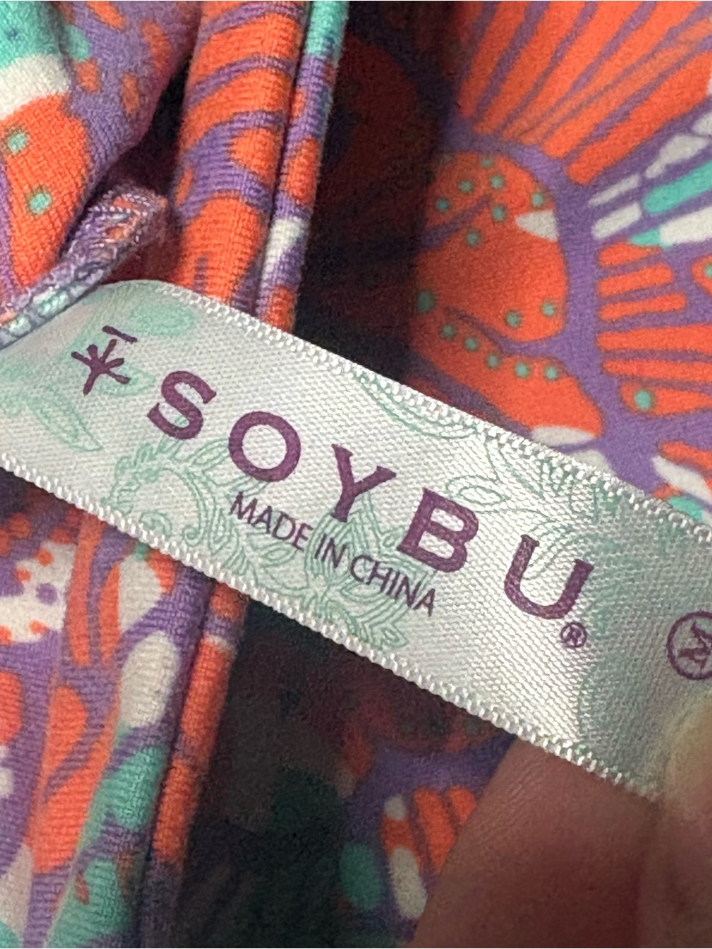 Soybu Skirt Women Medium Stretch Soft Comfort Ruched Waist Colorful Floral - Picture 6 of 10